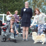 Winners of the Junior Handling classes with Judge Miss Claire Hoggins